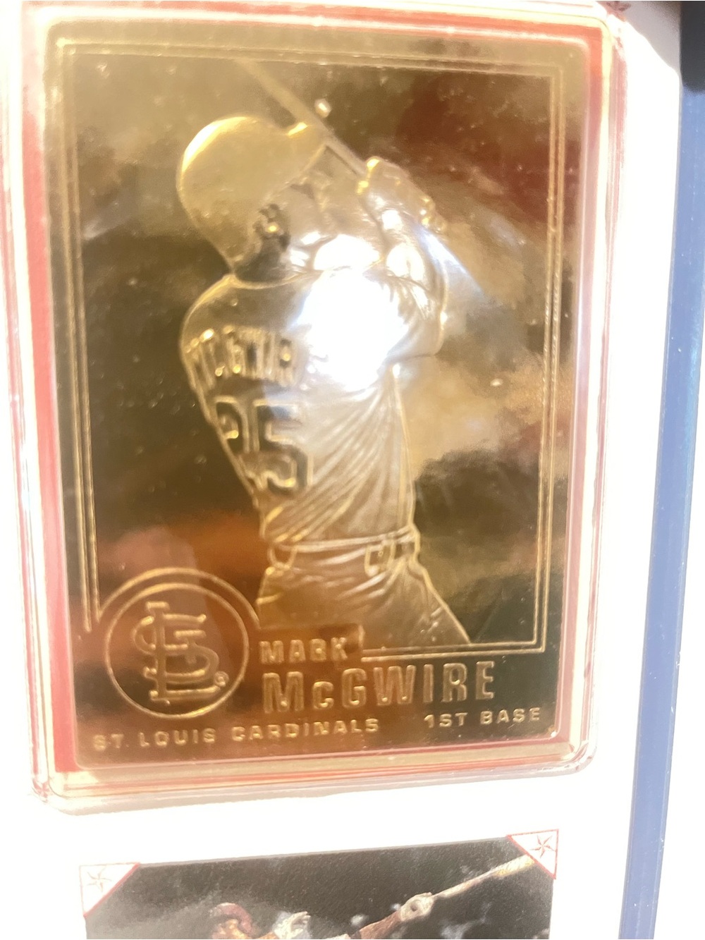 Mark McGwire St. Louis Cardinals Gold Collector Plaque